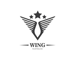 wing logo symbol icon vector illustration