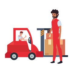 men fast delivery related icon vector ilustrate