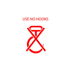 Hook Sign for package - vector illustration eps 10