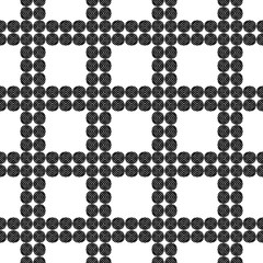 Polka dots seamless pattern. Mosaic of ethnic figures. Patterned texture. Geometric background. Can be used for wallpaper, textile, invitation card, wrapping, web page background.