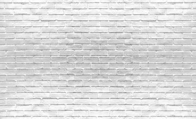 White brick wall for background and texture.-Image