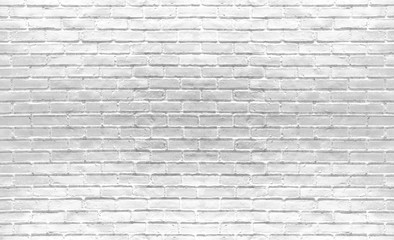 White brick wall for background and texture.-Image