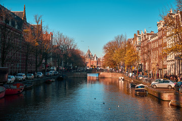 Fototapeta na wymiar Amsterdam in the fall.