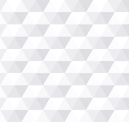Seamless geometric hexagonal background in white tones.
