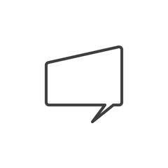 Fototapeta premium Speech bubble line icon. linear style sign for mobile concept and web design. Chat message outline vector icon. Conversation symbol, logo illustration. Vector graphics