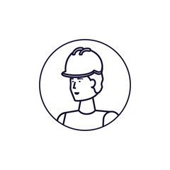 Isolated avatar of professional worker design