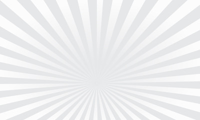 Vector pop art colorful rays background. Grey rays on a white background