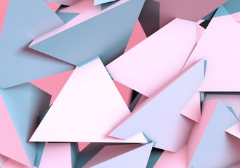Abstract background with 3d shapes and vibrant colors