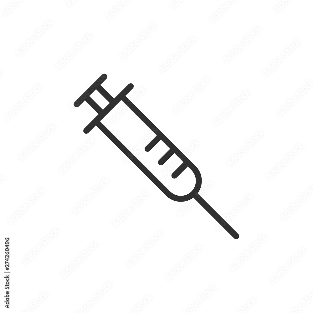 Aufkleber syringe icon template black color editable. injection symbol flat vector sign isolated on white back