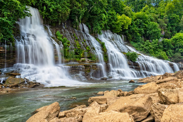 Twin Falls In Rock Island State Park