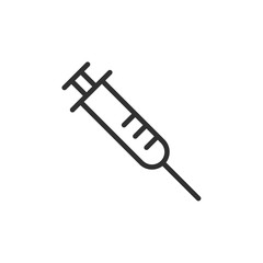 Syringe icon template black color editable. Injection symbol Flat vector sign isolated on white background. Simple vector illustration for graphic and web design.