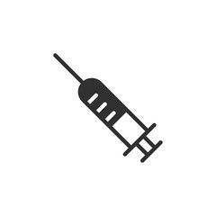 Syringe icon template black color editable. Injection symbol Flat vector sign isolated on white background. Simple vector illustration for graphic and web design.