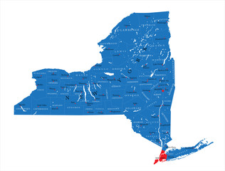 New York state political map - 274260612