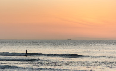 landscape in arona at sunset