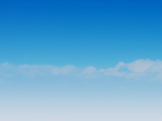 Deep blue sky and white cloud background.