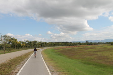 road and blue sky