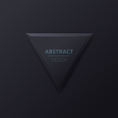 Abstract background of black triangle. Minimal origami paper. Black background for your design. Vector illustration.