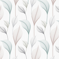Flower petal or leaves geometric pattern vector background. Repeating tile texture. Pattern is clean usable for wallpaper, fabric, printing