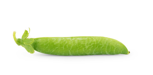 fresh green peas isolated on a white background