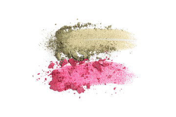 Eyeshadows isolated on white background. Makeup products