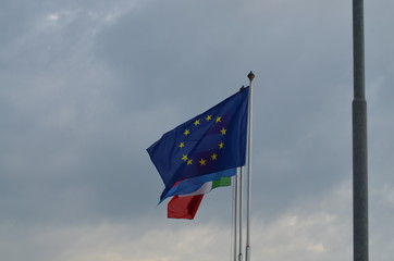 bandiera, cielo, azzurro, emblema, vento, bianco, nazionale, rosso, noi, nazione, america, unione, bandiera, banner, europa, nazione, polo, onda, stella, che vola, noi, nube, patriottismo, europa, ita