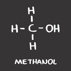 Methanol formula illustration