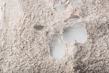 Closeup of tattered rag