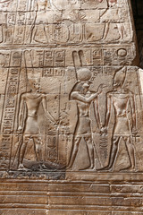 Egyptian Hieroglyphs in Luxor Temple, Luxor, Egypt