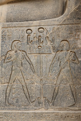 Egyptian Hieroglyphs in Luxor Temple, Luxor, Egypt