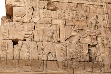 Hieroglyphics in Karnak Temple, Luxor, Egypt