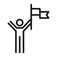 olympiad success - minimal line web icon. simple vector illustration. concept for infographic, website or app.