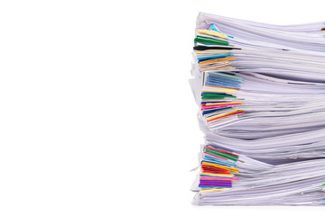 Stack of Documents isolated on white background