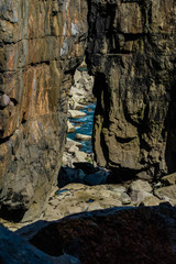 natural cave in the rocks 