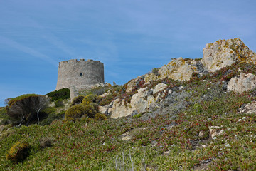 Fototapeta na wymiar Sardinien Santa Teresa Gallura orre di Longonsardo o Torre Spagnola