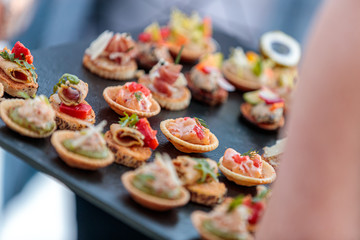 serving canapes