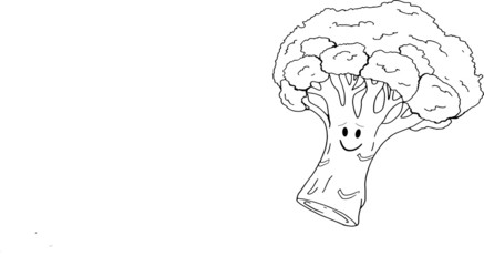 happy smiling broccoli face graphics