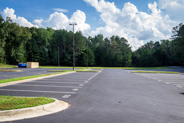 Empty parking lot on sunny day © Jazmine