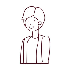 silhouette of young man in white background