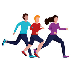 people running activity