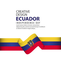 Ecuador Independence Day Celebration Creative Design Illustration Vector Template