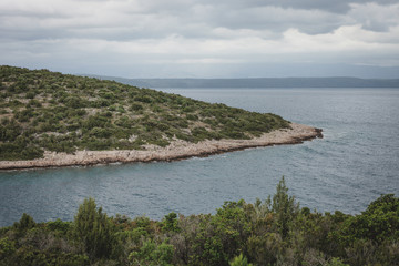 Obraz premium Blick über Bucht von Pelješac in Kroatien