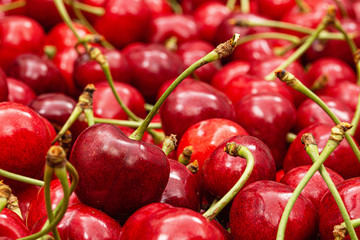 Background from ripe cherries