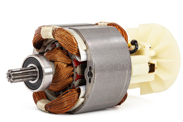 Electric motor isolated on a white background