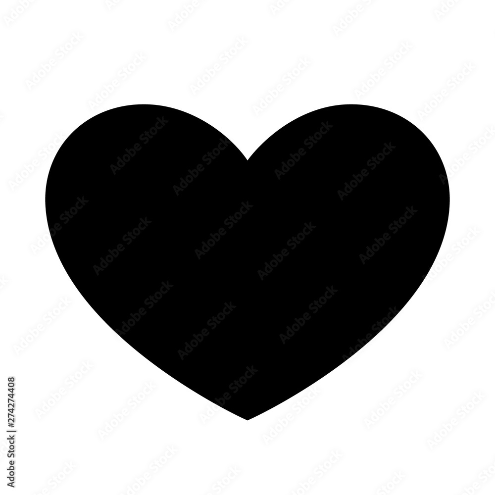 Poster heart flat vector icon. heart for an online store interface design concept, apps and more.