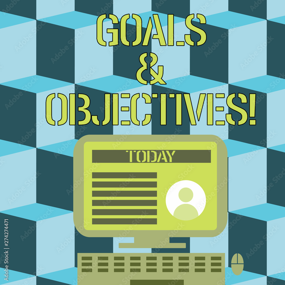 Poster conceptual hand writing showing goals and objectives. concept meaning define strategies or implement