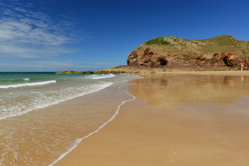 Plemont Bay, Jersey, U.K. Beach near Summer.