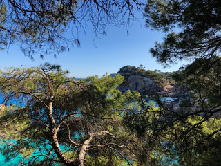Playa de Formentor Cala Pi de la Posada , beautiful beach at Cap Formentor, Palma Mallorca, Spain
