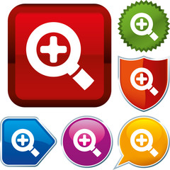 Set shiny icon series on buttons. Enlarge