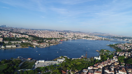 Fototapeta na wymiar AERIAL VIEW OF ISTANBUL