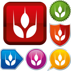 Set shiny icon series on buttons. Grain.